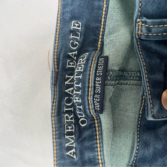 American Eagle Women's Blue Skinny Super Stretch Jeggings B - Picture 6 of 9